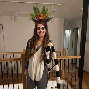King Julian costume, lemur onesie & homemade head piece